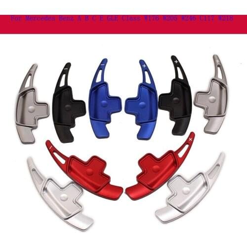 2PCS Quality Aluminum Alloy Steering Wheel Shift Paddle Shifter for Mercedes Benz A B C E GLE Class W176 W205 W246 C117 W218