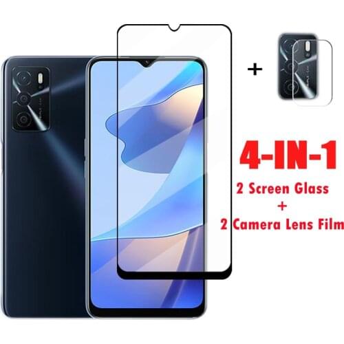Full Glue Glass For OPPO A16 Screen Protector For OPPO A16 A15 A15s Tempered Glass Phone Glass Camera Lens Film For OPPO A16