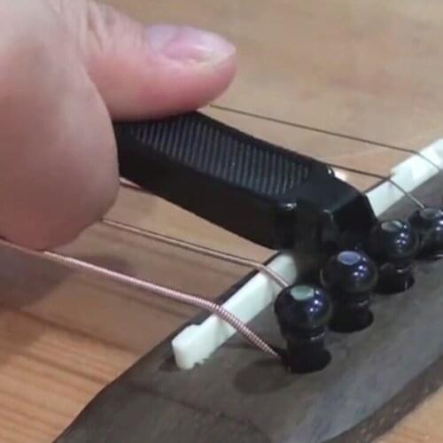 3 in 1 Bridge Remover String Cutter Tuning Tool Pin Puller Guitar String Winder Lightweight Portable Music Elements