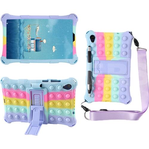 Silicon Cover Case with Kickstand for Lenovo Tab M8 3rd Gen TB-8506F TB-8506X Funda for Lenovo M8 HD FHD TB-8705F/N TB-8505F/X