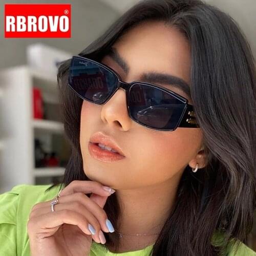 RBROVO Square Women Sunglasses 2021 Cateye Sun Glasses Women Vintage Brand Designer Sunglasses Women Hip Hop Gafas De Hombre
