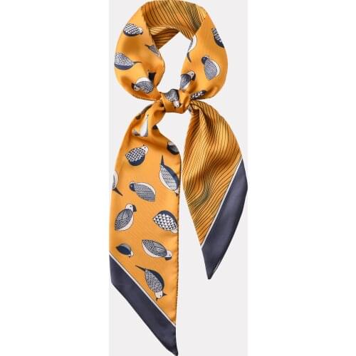 Skinny Scarf Plain Scarves Satin Narrow Scarf Belt Neck Wrist Scarf Luxury Brand Handbag Ribbon Hair Girl Neckerchief SJ447