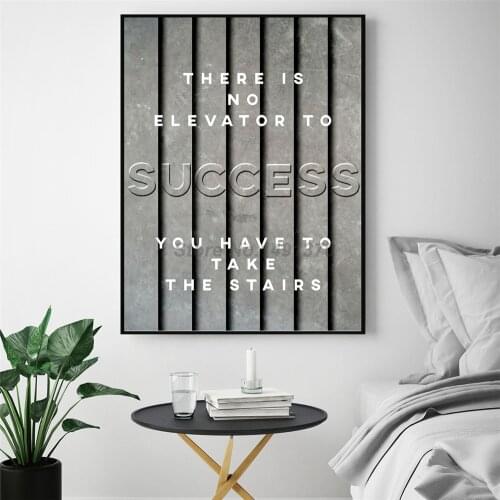 Success Steps Canvas Prints Success Motivational Quote Office Room Picture Modular Paintings For Living Room Poster Home Decor