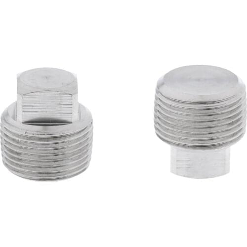 2 Pack Boats Garboard Drain Replacement Plug,Bung 1/2 inch/20mm, Screw Type (Silver)