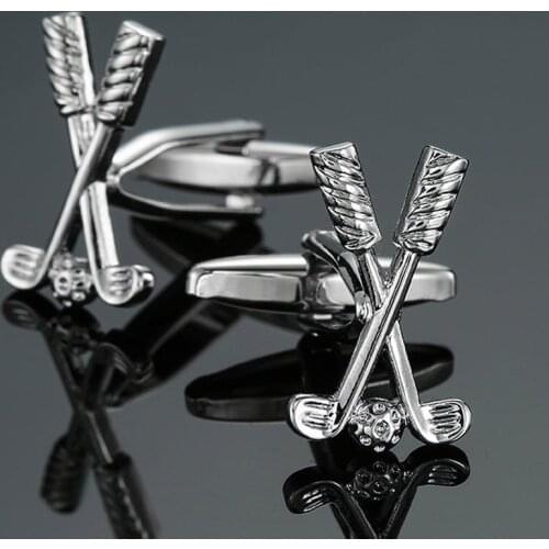 Stainless steel cufflinks brand new fashion jewelry Golf Cufflinks mens wedding shirt suit pin badge button gift