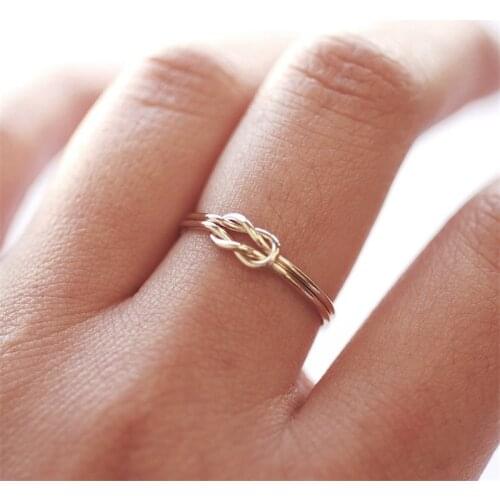 14K gold filled Knot Ring Boho Knuckle Ring Gold Jewelry Anillos Mujer Minimalistic Stacking Bohemian Ring for Women