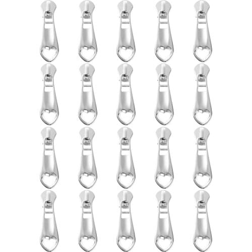 20pcs Zipper Pulls Zipper Sliders Head Metal Coil Zipper Pulls for Luggage Purses Bags Clothes Flower/Heart Shape Zipper Head