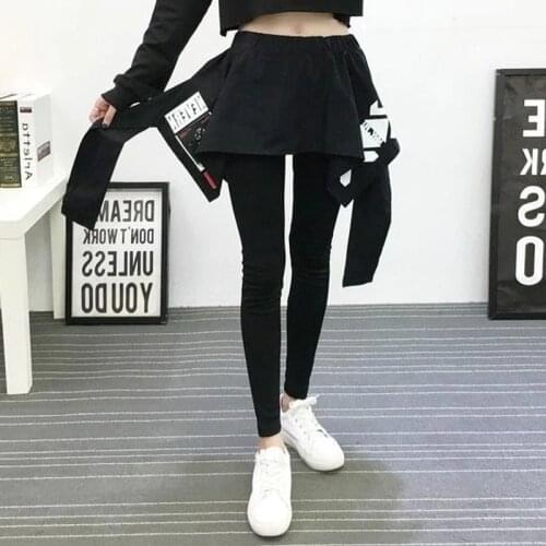 2021 Stacked Womens Leggings Set Jazz Costumes Female Leotards Suit Fake Two-Piece Hip Hop Culottes Leadership Stretchy Pants