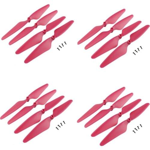 4set/pack Hubsan H502S H502E X4 H216A RC Quadcopter Spare Parts 8 Pairs Propeller (CW + CCW) Red & Screw Set