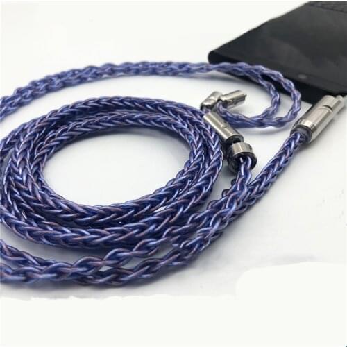 8 shares 240 Cores Silver plating on single crystal copper Wire MMCX 0.78mm 2 Pin Replacement Cable Audio Upgrade Cable