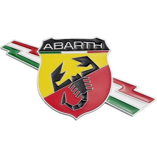 Automobile Decoration For Abarth 595 500 695 Fiat 500 124 131 124 Spider Punto 1000 204A Metal Auto Emblem Decal Exterior Decor