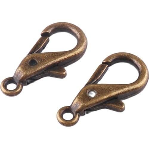 30 pcs Bronze Lobster Clasp Hook and Open Circle Jump Rings DIY necklace bracelet Jewelry Making Accessories