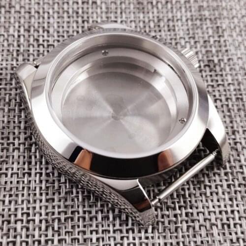 36mm Stainless Steel Sapphire Glass Watch Case Polished Bezel Fit ETA 2836 MIYOTA 8215 NH35 MOVEMENT