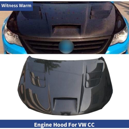 For CC bonnet High Quality Carbon Fiber engine hood cover For Volkswagen Car CC Bonnets engine Covers body kit 2009 2010 2011 12