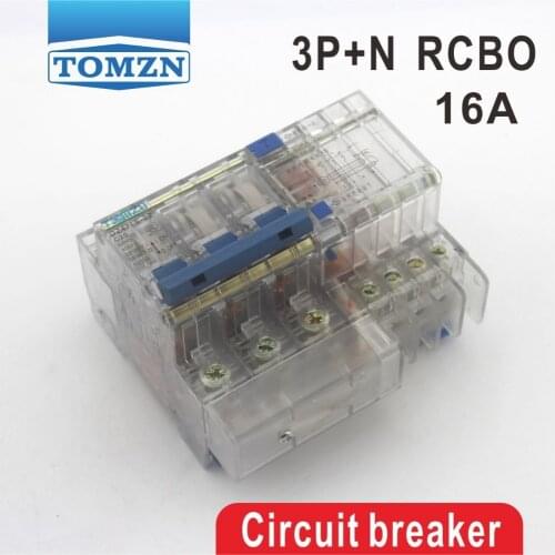 DZ47LE 3P+N 16A 400V~ 50HZ/60HZ Residual current Circuit breaker with over current and Leakage protection RCBO