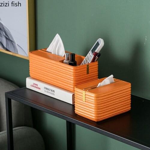 Horizontal Stripes Decorative Tissue Box Dinner Table Paper Towel Organizer Home Use Quality Resin Tissue Boxes Home Decoration
