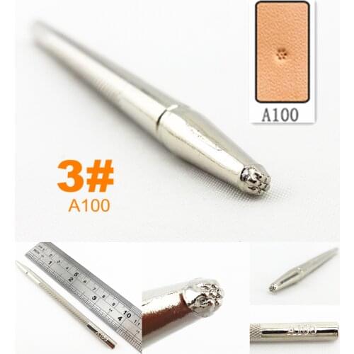 1pc Leather Craft Carving Stamping Stamper Emboss Print Punch Tool Chisel Pricking Iron Edger Creaser Groover Skiver Beveler Awl