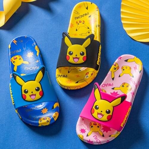 2021 Pokemon Kawaii Pikachu Shoes Summer Non-Slip Interior Boys And Girls Action Figure Sandals Shoes For Kids Baby Gift