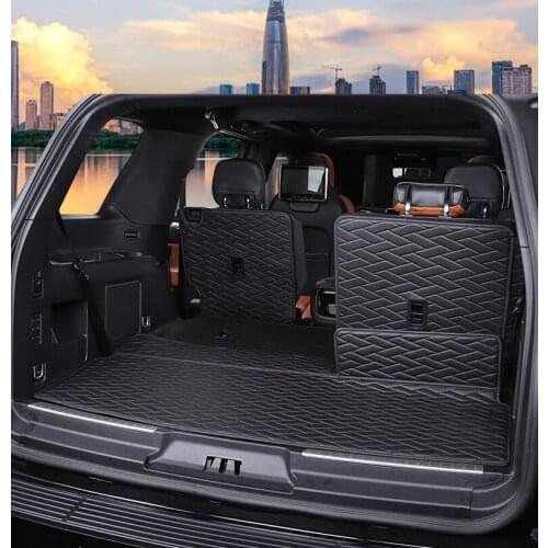 For Lincoln Aviator 2020 Accessories Leather Car Trunk Mat Cargo Liner Carpet Guard Protector All Inclusive For Aviator 6 Seats