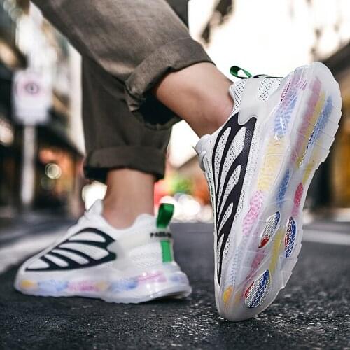 2021 Spring Fashion Running Mens Sneakers Breathable Casual Male Shoes Chunky Sneakers Height Incresasing Man Footwear