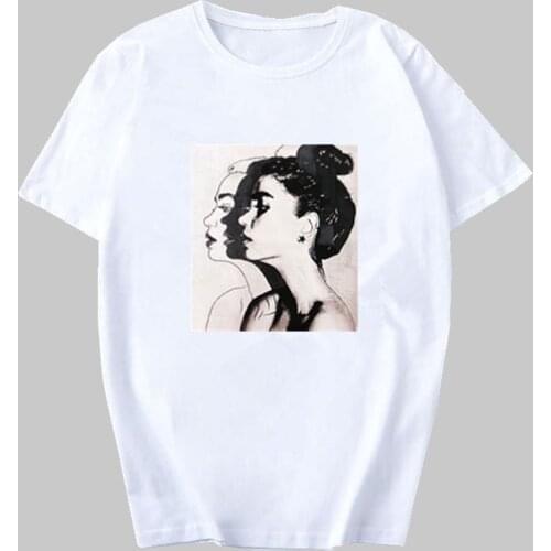 Cool Melanin Head Girl Print Female T-shirt Harajuku T-shirts for Women Summer Hip Hop Casual T Shirt Tee Shirt Femme Vogue Top