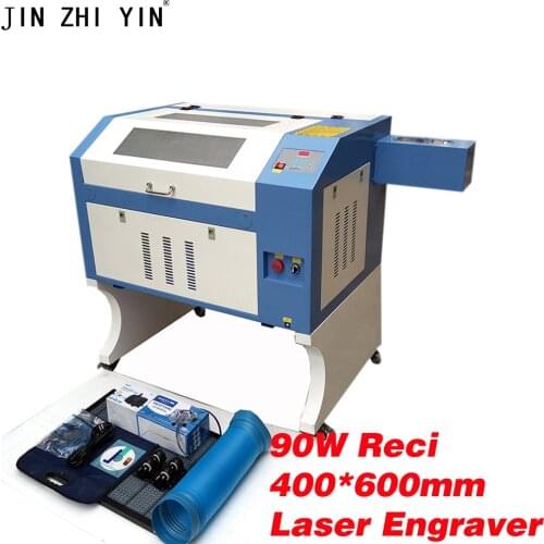 90W Reci Laser engraver Laser cutter 400*600mm Laser cutting machine TS4060 for plywood acrylic glass wood cloth plastic maylar