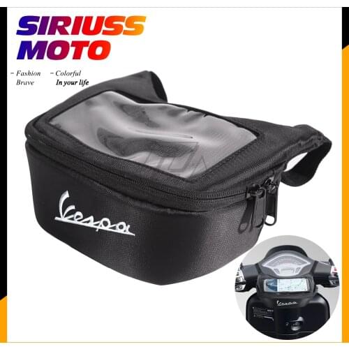 Motorcycle Scooter Handlebar Waterproof Bags Earphone Bag Case for Vespa GTS GTV LX LXV Sprint Primavera 50 125 250 300 etc
