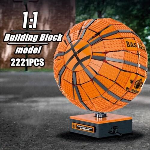NEW Basketball Model Linkage Bottom Display 360° Rotation Compatible MOC Assemble Building Bricks Blocks Toys Boyfirend Gift
