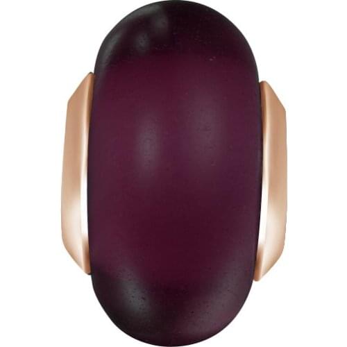 2021 New 925 Sterling Silver Matte Purple Murano Glass Charm Beads Women Jewelry DIY Making Gift Fit Pandora Bracelets Kralen