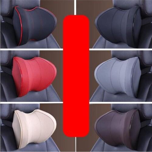 Car Headrest Neck Pillow For Seat Chair In Auto Memory Foam Cotton Cushion Fabric Cover Soft Head Rest Travel Office Support