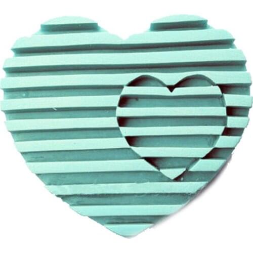 PRZY Love Molds Heart Shape Handmade Soap Making Mould Cake Tool Mold Silicone Resin Clay Baking Tools Silicone Rubber QT0071
