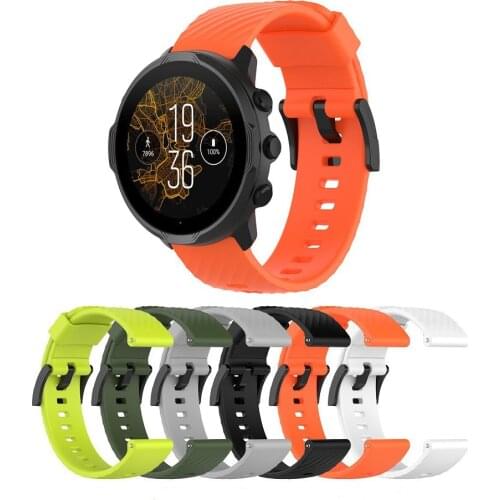 For Suunto 7 Strap 24mm Silicone Strap Replace Wristband Bracelet For Suunto 9/D5/Spartan Sport Wrist HR Baro Smart Watchband