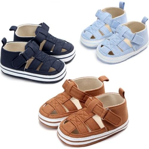 2021 New Newborn Baby Shoes Summer Casual Sandals Non-slip Soft Sole Flat Crib Shoes Prewalker Boys Girls Infant Toddler Sandals