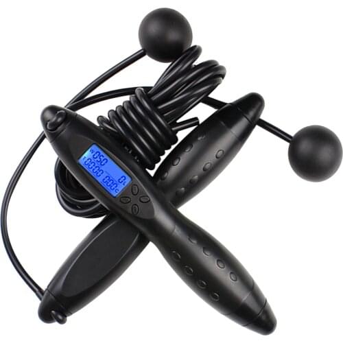 Dual Modes Skipping Rope Electronic Jumping Rope Adults LCD Screen Digital Counting Jumping Cord Indoor Outdoor Fitness Tool