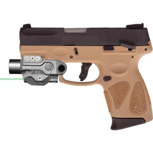 High 450lm Strobe Weapons Gun Light with Green Laser Sight Combo Smart Sensor Rechargeable 9mm Pistol Self Defense Weapon Light