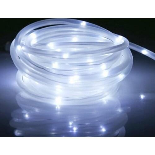 12M 100LEDs Solar Rope Tube Led String Strip Fairy Light Outdoor Garden Party Xmas tree Holiday Decoration Waterproof