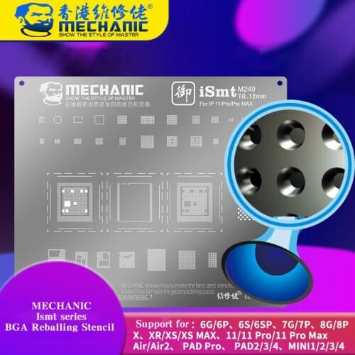 Mechanic BGA Stencil for iPhone 6/6P/6S/6SP/7/7P/8/8P/X/XR/XS/11/11Pro/11Pro Max CPU IC Chip Reballing Stencils