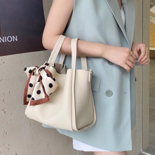 OUSSON 2021 Leisure Leather Large Capacity One-Shoulder Bag Multifunctional Tote Handbag For Women