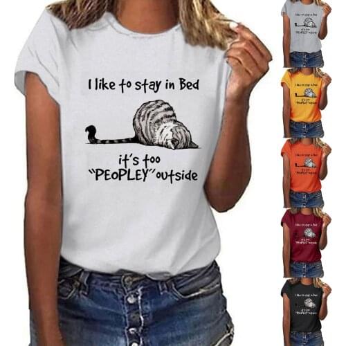 Jog Short Sleeve T-shirt Women Sweatshirt Top Letters Print O-Neck Pullover Blouse Loose Tunic Tee Summer Woman Clothes Camiseta