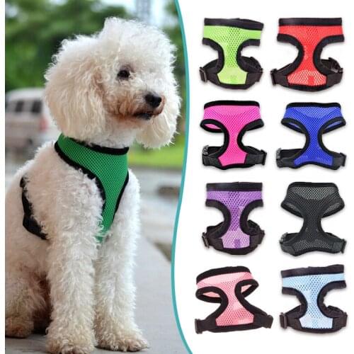 Hot Sale Nylon Soft Breathable Mesh Vest Harness for Dog Puppy Cat Pets Rope Dogs Chest Strap Leash Set Collar Leads Harness