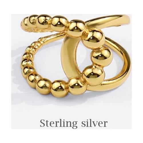 Sole Memory Punk Cute Cross Hip Hop 925 Sterling Silver Female Resizable Opening Rings SRI828