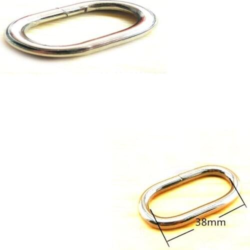 1.5 inch (inner diameter) metal oval rings,oval loop 50pcs