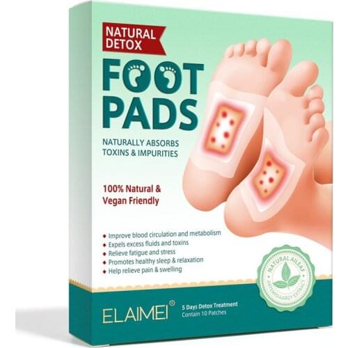 10 Packs Sole Soothe Feet Pads Feet Treatment for Cleanse Naturally Relieve Pain Sleep Better Eliminate Odor Foot Care Patches Z