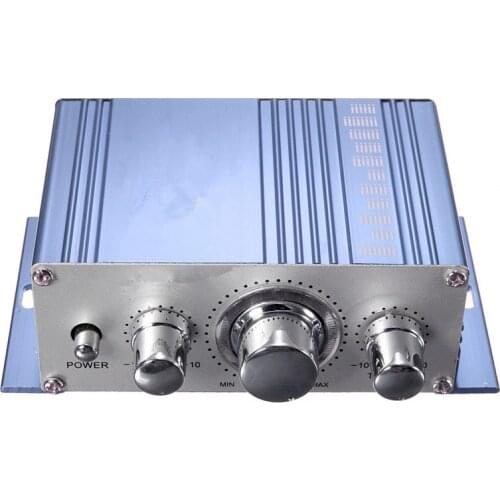 12V Hot Selling Mini Hi-Fi Stereo Amplifier Audio MP3 Auto Car 2 Cananal Stereo DVD Speaker Blue Red Yellow