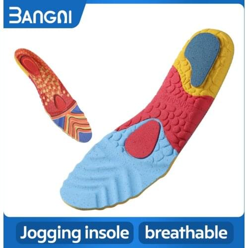 3ANGNI New Design Comfort Insoles Arch Support Shoe Pad Heel Shock Absorption For Women Men Sport BASF PU Foam Insoles