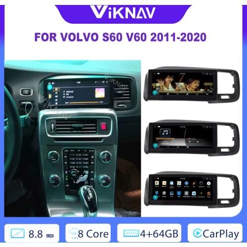 Car radio coche For Volvo S60 V60 2011 2012 2013 2014 2015 2016 2017 2018 2019 2020 Multimedia Player Receiver HD Touch Screen