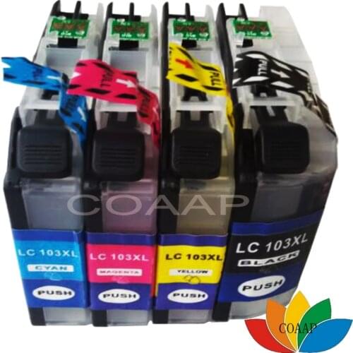 4x Compatible Brother LC 103 XL Black & Color Printer Ink Cartridge for MFC-J475DW J470DW J4710DW DCP-J152W Printer