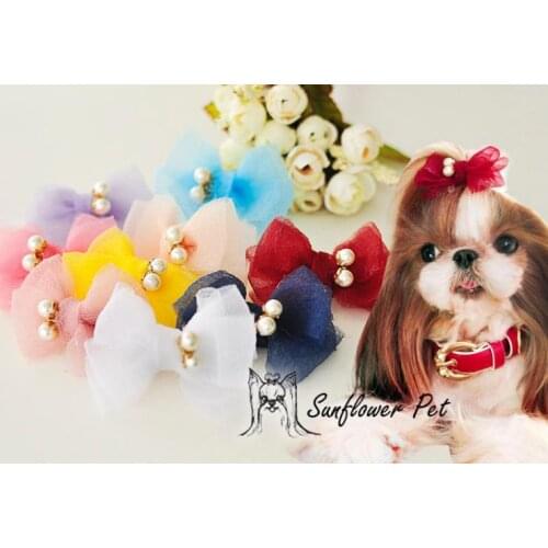 Pets gorgeous yarn sunflower sunflowers bow economic Adams headdress / head flower 5pcs/lot