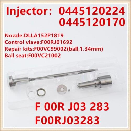 F00RJ03283 injector overhaul kit F00R J03 283 for injections 0445120224,0445120170