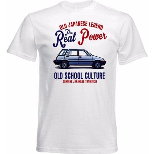High quality Mens Summer Short Sleeves Cotton Fashion T-shirt VINTAGE JAPANESE CAR CIVIC WAGON T shirt Summer Cool Tees Tops